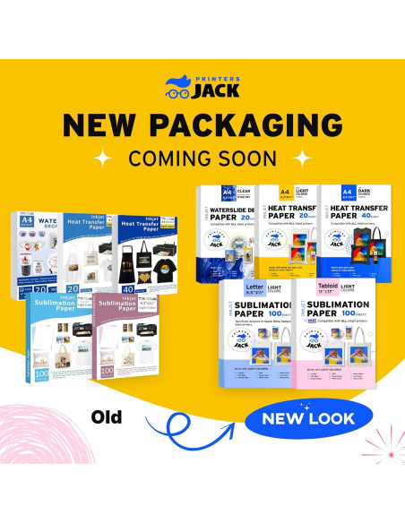 Papel de Sublimación Printers Jack A4 100 Hojas 21x29.7cm