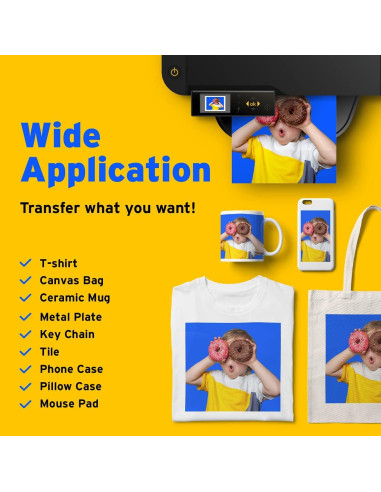 Papel de Sublimación Printers Jack A4 100 Hojas 21x29.7cm