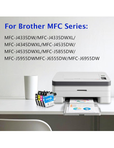 Cartuchos de Tinta Negra Mulakn LC406XL para Brother - 4PK 2