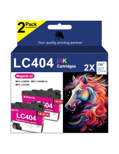 Cartuchos de tinta Magenta compatibles Brother LC404M - 2 unidades