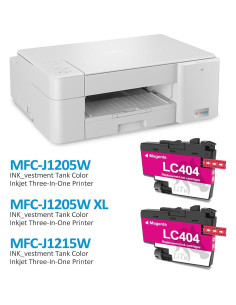 Cartuchos de tinta Magenta compatibles Brother LC404M - 2 unidades 2