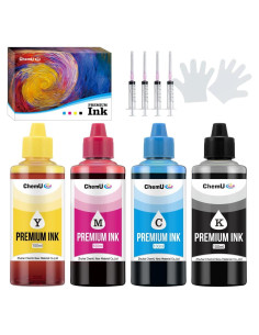 Botellas de Tinta de Recarga ChemU 502/522 para EcoTank 4x100ml