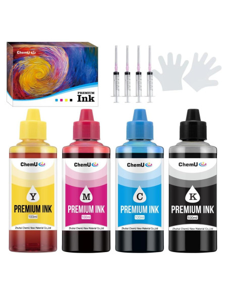 Botellas de Tinta de Recarga ChemU 502/522 para EcoTank 4x100ml
