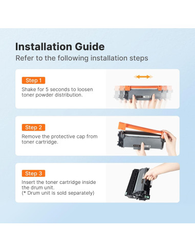 Cartucho de tóner E-Z Ink TN450 Negro compatible Brother