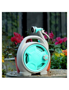 Carrete de Manguera Retráctil YEFA 15,24 m con Boquilla 6 Funciones