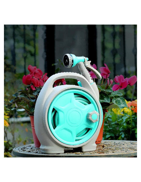 Carrete de Manguera Retráctil YEFA 15,24 m con Boquilla 6 Funciones