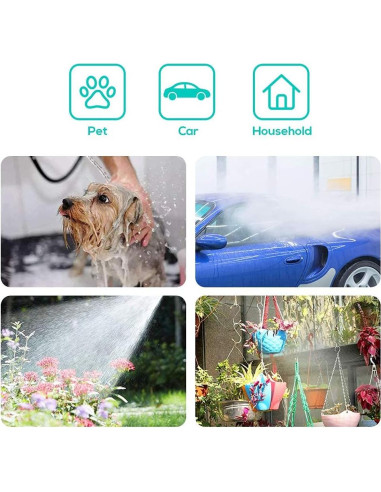 Carrete de Manguera Retráctil YEFA 15,24 m con Boquilla 6 Funciones