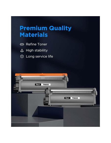 Cartucho de Tóner Negro Timink TN660 Alto Rendimiento 4 Unidades