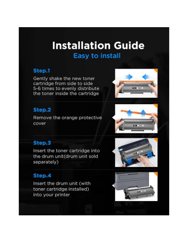 Cartucho de Tóner Negro Timink TN660 Alto Rendimiento 4 Unidades