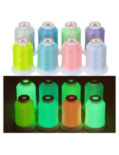 Hilo de Bordado Luminoso en la Oscuridad 8 Colores 30WT 500M