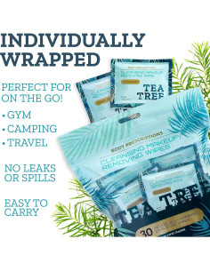 Toallitas Desmaquillantes Body Prescription - 30 Unidades de Árbol de Té 2