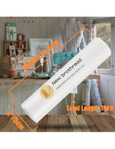 Película de Bordado Soluble en Agua New Brothread 10" x 10 yd