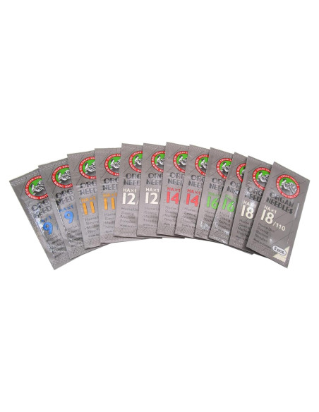 Agujas de Coser Organ HAX1 CKPSMS 60PCS Compatibles Singer