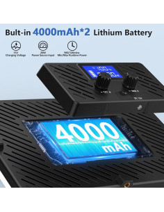 Kit de Iluminación LED Bi-Color QEUOOIY con Trípodes 160 cm 2