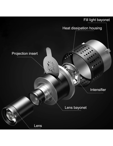 Snoot Óptico BAFONGCINE para Proyector Bowens con Filtros