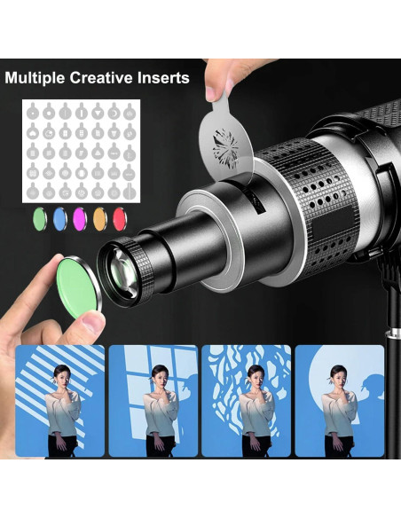 Snoot Óptico BAFONGCINE para Proyector Bowens con Filtros