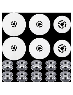 Juego de 16 Bobinas de Costura Transparentes Luinabio 45/35/25 mm