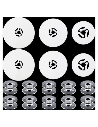 Juego de 16 Bobinas de Costura Transparentes Luinabio 45/35/25 mm