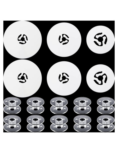 Juego de 16 Bobinas de Costura Transparentes Luinabio 45/35/25 mm