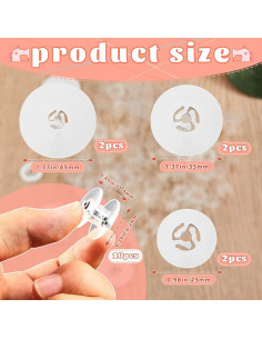 Juego de 16 Bobinas de Costura Transparentes Luinabio 45/35/25 mm 2