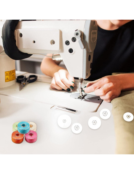 Juego de 16 Bobinas de Costura Transparentes Luinabio 45/35/25 mm