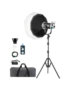 GVM Luz de Video LED 300W con Softbox y Control DMX/APP