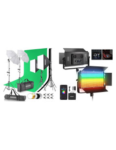 Kit de Iluminación Fotográfica NEEWER AP100C 105W RGB LED 2500K-10000K