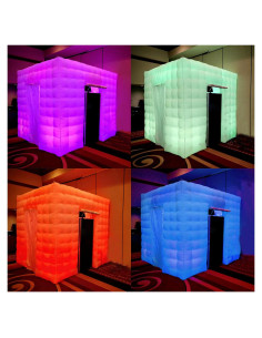 Cabina de Fotos Inflable LED Staelea 2.5x2.5m Blanca