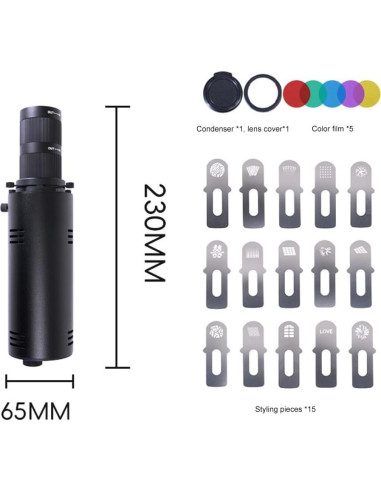 Proyector GOBO Profesional BAFONGCINE 20W Colorido Snoot