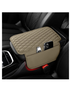 Cubierta de Consola Central Ouzorp Beige con Almacenamiento