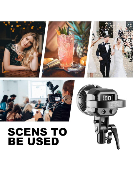 Foco LED de Video GVM 80W CRI97+ Temperatura 5600K