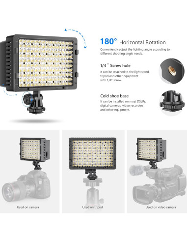 Luz de Video LED Neewer CN-160 Dimmable 660 lm 5600K