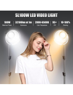 Luz de Video LED Bi Color 100W CHINA LS100W 2800K-6500K 2