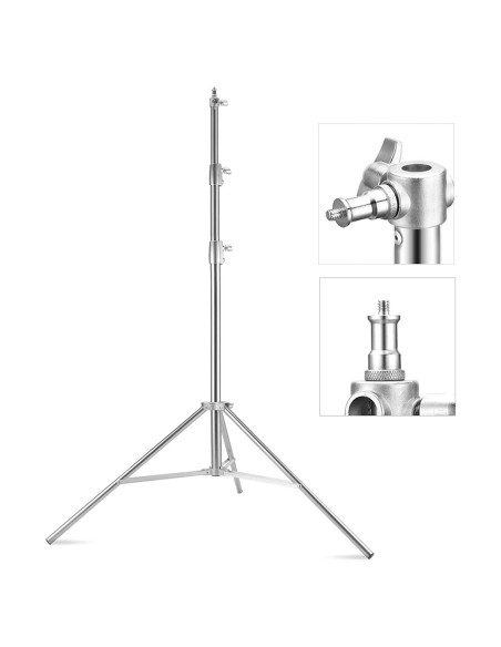 Soporte de Luz de Acero Inoxidable Lapgood 2.8m Trípode Pesado