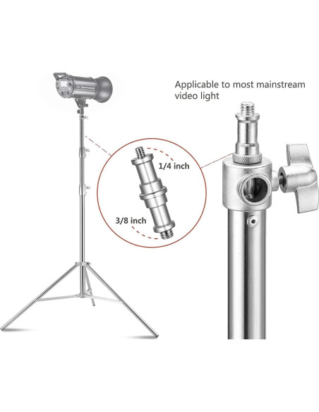 Soporte de Luz de Acero Inoxidable Lapgood 2.8m Trípode Pesado