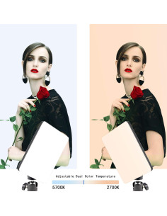 Luz de Video LED Bi-Color YunDZ 2700K-5700K Regulable 2