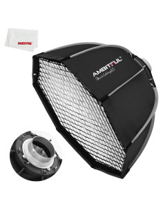 Softbox Octagonal 65cm AMBITFUL con Rejilla para Fotografía