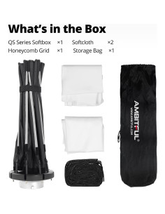 Softbox Octagonal 65cm AMBITFUL con Rejilla para Fotografía 2