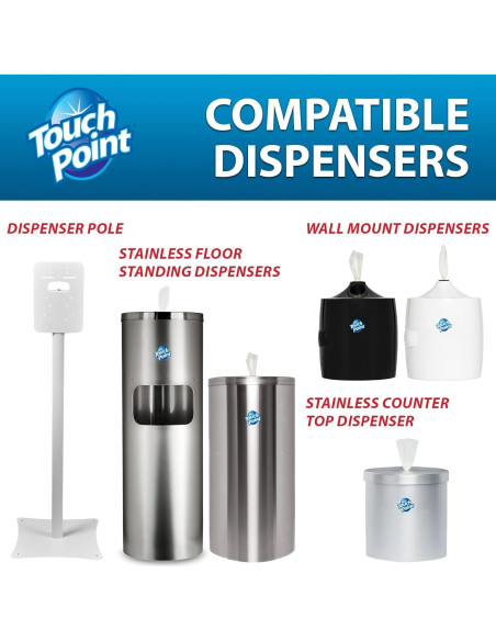 Toallitas Desechables Touch Point 1800 Unidades Aloe Vera