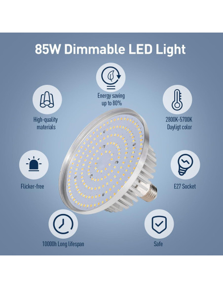 Kit de Iluminación Profesional Andoer Softbox 85W LED 5700K Kit de Iluminación Profesional Andoer Softbox 85W LED 5700K