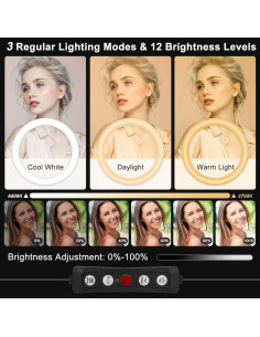 Anillo de Luz LED 33 cm Vlogging Vlogging RGB 50 Modos 2