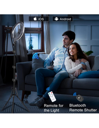 Anillo de Luz LED 33 cm Vlogging Vlogging RGB 50 Modos