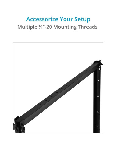 Plataforma Aérea PROAIM 88.9x22.9x20.3cm para Cámara y Luz