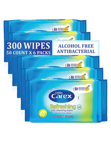 Toallitas Limpiadoras Suaves Carex Sin Alcohol 300 Unidades