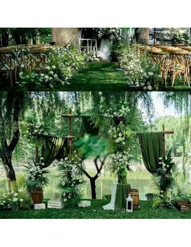 Cortinas de gasa transparente EHLDekol 2 paneles 1.52m x 3.05m