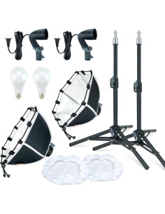 Kit de Iluminación Softbox LINCO AM273 con 3 Bombillas LED 2