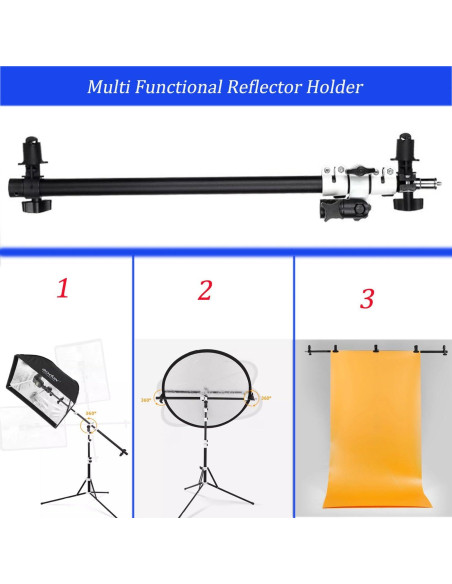 Soporte de Reflector Telescópico YUOCU 55-135cm 360 Ajustable