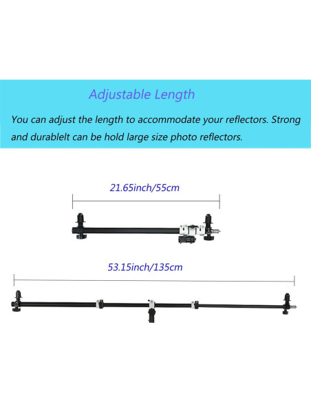 Soporte de Reflector Telescópico YUOCU 55-135cm 360 Ajustable