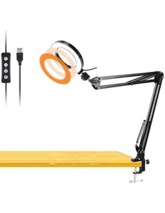 Luz de Anillo LED USB 8" Acetaken con Brazo Giratorio 2