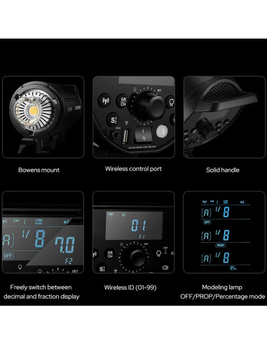 Flash de Estudio Godox DP400III-V 400Ws GN87 5600K 2.4G